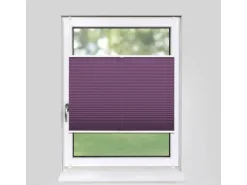 Deco-Raum Plissee Basic ohne Bohren 100x210cm Lila Blickdicht Klemmfix