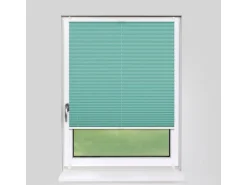 Deco-Raum Plissee Basic ohne Bohren 75x150cm Türkis Blickdicht Klemmfix