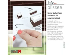 Deco-Raum Plissee Basic ohne Bohren 45x150cm Dunkelbraun Blickdicht Klemmfix