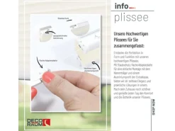 Deco-Raum Plissee Basic ohne Bohren 60x150cm Vanille Blickdicht Klemmfix