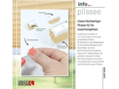 Deco-Raum Plissee Basic ohne Bohren 110x150cm Beige Blickdicht Klemmfix