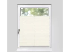 Deco-Raum Plissee Basic ohne Bohren 65x150cm Vanille Blickdicht Klemmfix