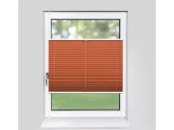 Deco-Raum Plissee Basic ohne Bohren 115x150cm Orange Blickdicht Klemmfix