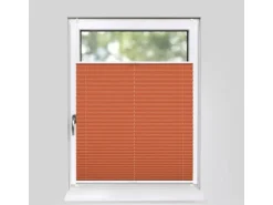 Deco-Raum Plissee Basic ohne Bohren 115x150cm Orange Blickdicht Klemmfix