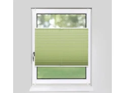 Deco-Raum Plissee Basic ohne Bohren 70x150cm Hellgrün Blickdicht Klemmfix