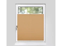 Deco-Raum Plissee Basic ohne Bohren 85x210cm Cappuccino Blickdicht Klemmfix