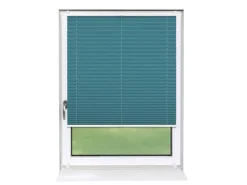 Deco-Raum Plissee Basic ohne Bohren 55x150cm Petrol Blickdicht Klemmfix