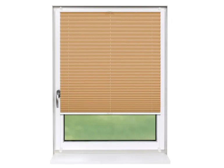 Deco-Raum Plissee Basic ohne Bohren 45x150cm Cappuccino Blickdicht Klemmfix