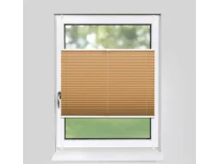 Deco-Raum Plissee Basic ohne Bohren 45x150cm Cappuccino Blickdicht Klemmfix