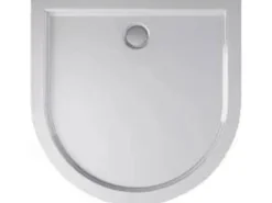 Dein Bau Projekt Duschtasse Halbrund 80 x 80 x 5 cm m. Ablauf, Duschwanne