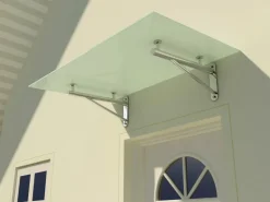 Dein Bau Projekt Glasvordach Elbrus Milchglas VS-Glas 250 x 120 cm