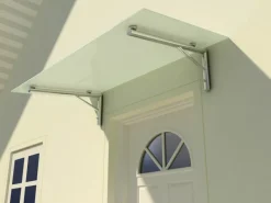 Dein Bau Projekt Glasvordach Zugspitze Milchglas VS-Glas 275 x 120 cm