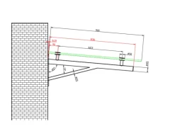 Dein Bau Projekt Glasvordach Elbrus Grauglas VS-Glas 250 x 120 cm