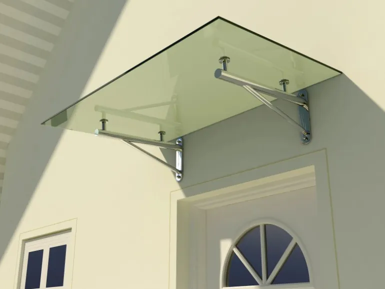 Dein Bau Projekt Glasvordach Elbrus Klarglas VS-Glas 175 x 120 cm