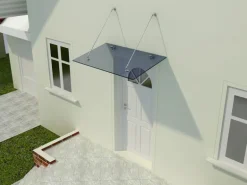 Dein Bau Projekt Glasvordach Olymp Grauglas VS-Glas 175 x 120 cm