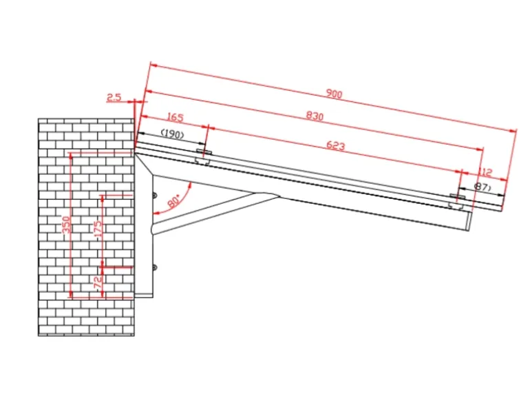 Dein Bau Projekt Glasvordach Zugspitze Milchglas VS-Glas 200 x 120 cm
