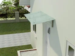 Dein Bau Projekt Glasvordach Zugspitze Milchglas VS-Glas 200 x 120 cm