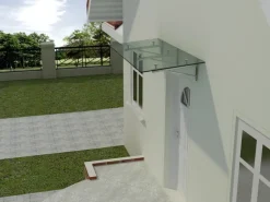 Dein Bau Projekt Glasvordach Elbrus Klarglas VS-Glas 200 x 120 cm