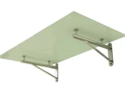 Dein Bau Projekt Glasvordach Elbrus Milchglas VS-Glas 250 x 90 cm
