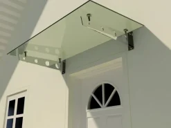 Dein Bau Projekt Glasvordach Model Schwert Klarglas VS-Glas 250 x 90 cm