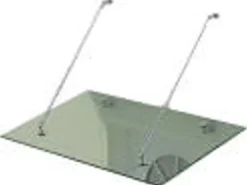 Dein Bau Projekt Glasvordach Olymp Klarglas VS-Glas 150 x 120 cm