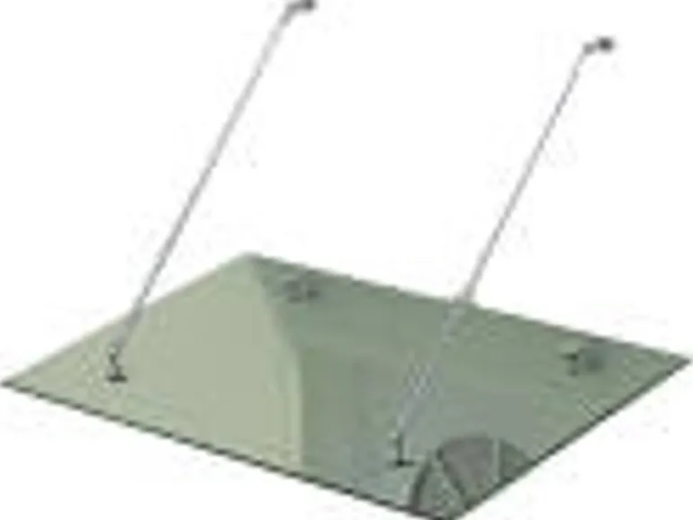 Dein Bau Projekt Glasvordach Olymp Klarglas VS-Glas 150 x 120 cm