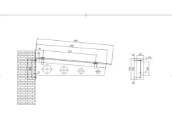 Dein Bau Projekt Glasvordach Model Schwert Milchglas VS-Glas 200 x 120 cm