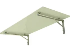 Dein Bau Projekt Glasvordach Zugspitze Milchglas VS-Glas 225 x 120 cm