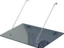 Dein Bau Projekt Glasvordach Olymp Grauglas VS-Glas 250 x 90 cm