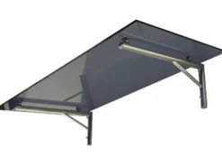 Dein Bau Projekt Glasvordach Zugspitze Grauglas VS-Glas 300 x 90 cm