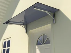 Dein Bau Projekt Glasvordach Zugspitze Grauglas VS-Glas 300 x 90 cm