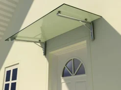 Dein Bau Projekt Glasvordach Zugspitze Klarglas VS-Glas 200 x 120 cm