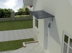 Dein Bau Projekt Glasvordach Elbrus Grauglas VS-Glas 300 x 90 cm