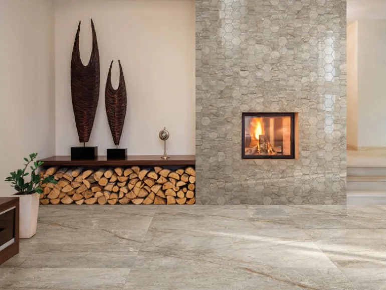 Dekorfliese Eleganza Hexagon Feinsteinzeug Oxford Grey 35 cm x 30,3 cm