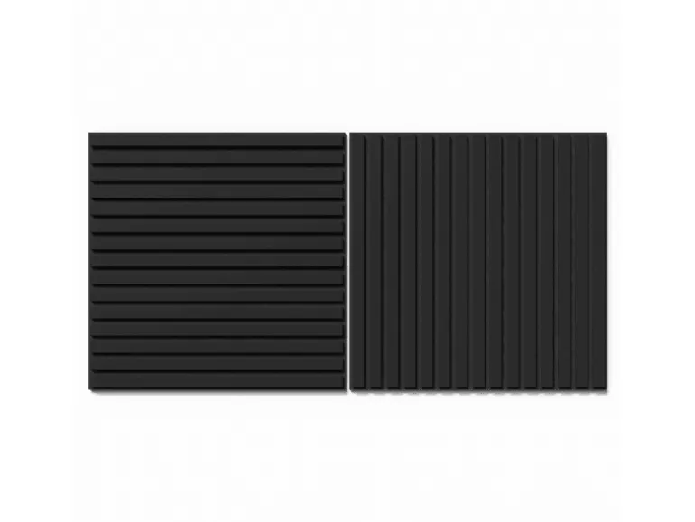 DenPanels Akkustikpanel 60 cm x 60 cm x 2 cm Schwarz
