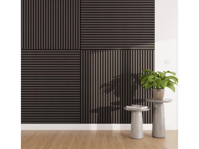 DenPanels Akkustikpanel 60 cm x 60 cm x 2 cm Schwarz