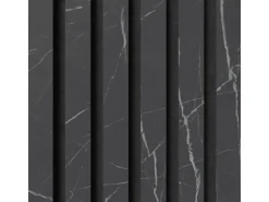 Denpanels Akustikpaneel Laminiert Marmor MDF 300 x 60 x 1,8 cm Schwarz