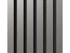 Denpanels Akustikpaneel Metal Aluminium MDF 300 x 60 x 1,9 cm Schwarz