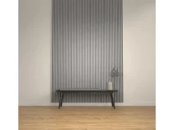 Denpanels Akustikpaneel Metal Aluminium MDF 300 x 60 x 1,9 cm Schwarz