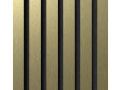 Denpanels Akustikpaneel Metal Gold MDF 300 x 60 x 1,9 cm Schwarz