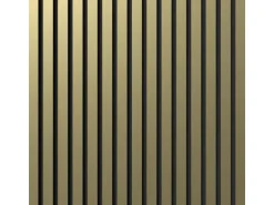 Denpanels Akustikpaneel Metal Gold MDF 300 x 60 x 1,9 cm Schwarz