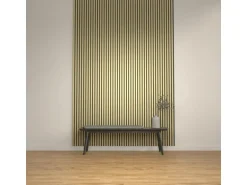 Denpanels Akustikpaneel Metal Gold MDF 300 x 60 x 1,9 cm Schwarz