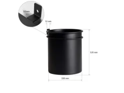 Denpanels Aufbewahrungsbecher für Akustikpaneele 10 cm x 10 cm x 12 cm Schwarz