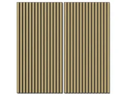 Denpanels Holzpaneel Eiche Geölt Braun MDF/Akustikfilz Schwarz 120 cm FSC®