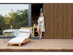 Denpanels Musterpaneel Nordic Outdoor Pro Steinwolle 29,5 × 17 cm Thermoholz