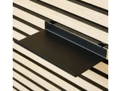 DenPanels Regal schwarz für Akustikpaneel 20 cm inkl. Schrauben