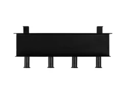 DenPanels Regal schwarz mit 4 Haken 21,5 cm inkl. Schrauben