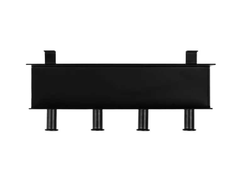 DenPanels Regal schwarz mit 4 Haken 21,5 cm inkl. Schrauben