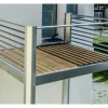 Designbalkon Large 350 x 300 x 290cm Holzboden mit Lamellengeländer