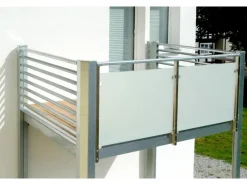 Designbalkon Standard 288 x 236 x 290cm Holzboden mit Lamellengeländer